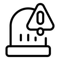 Router showing warning sign for network error vector