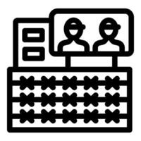 Electrical engineers controlling solar panels from control room vector