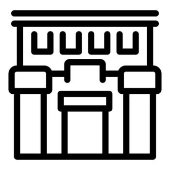 Building with columns facade showing government institution vector