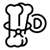 Vitamin d deficiency leading to weak and brittle bones icon vector