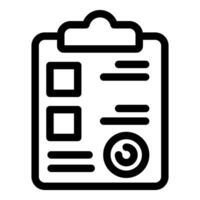 Clipboard showing pending tasks icon for project management vector