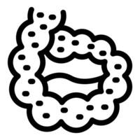 Human small intestine icon showing digestive system vector