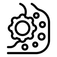 Gear working inside human cell representing cellular mechanism vector