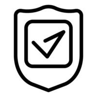 Security shield showing check mark symbol for secure transaction vector