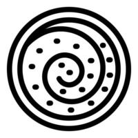 Spiral shape round icon representing hypnosis creating relaxing effect vector