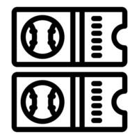 Two baseball tickets granting entry to exciting game vector