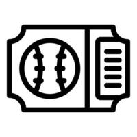 Baseball ticket icon representing entry to sporting event vector