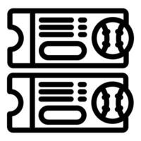 Two baseball tickets granting access to a sporting event vector