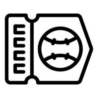 Baseball ticket admitting spectator to sporting event vector