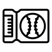 Baseball ticket representing sport event attendance and fandom vector