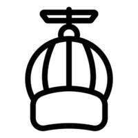 Winter hat with propeller icon representing cold weather vector