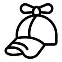 Line icon style drawing of a baseball cap with propeller vector