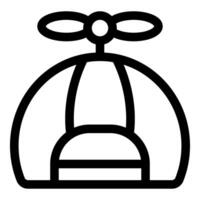 Propeller hat spinning with blades rotating on top vector
