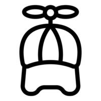 Propeller hat with spinning blades for fun and playfulness vector