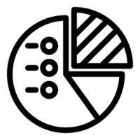 Pie chart icon representing market share analysis vector