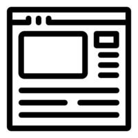 Website layout showing content, sidebar and browser window vector