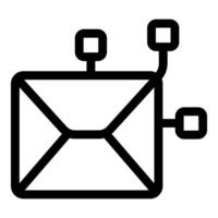 Email marketing campaign sending out to multiple subscribers icon vector