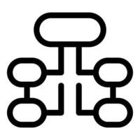 Minimalist organization chart depicting hierarchical structure vector
