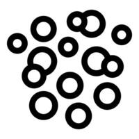 Abstract minimalist pattern with overlapping circles forming a dynamic composition vector