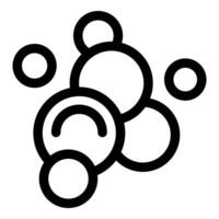 Soap suds forming bubbles floating gently on water surface vector