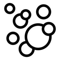 Simple icon of bubbles is floating on a white background vector