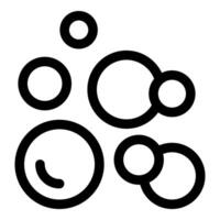 Soap bubbles floating icon representing hygiene and cleanliness vector