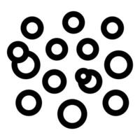 Abstract background with circles overlapping creating new shapes vector