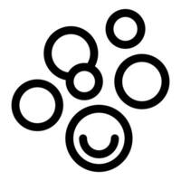 Group of bubbles smiling having fun togetherness concept icon vector