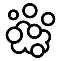 Black outline icon of soap suds floating in the air vector