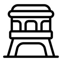 Baby changing table with sections for diapers and creams vector
