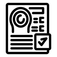 Doctor validating medical test result with check mark icon vector
