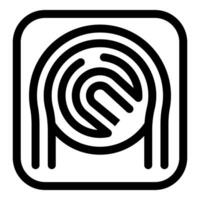 Simple fingerprint scan granting security access vector