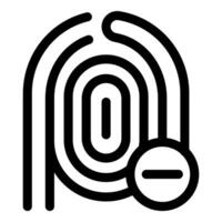 Fingerprint access denied showing cyber security threat vector