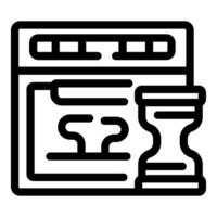 Website code taking time to load with hourglass symbol vector