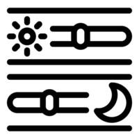 Simple vector showing the concept of brightness adjustment