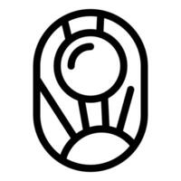 Astronaut helmet with big round visor for space exploration vector