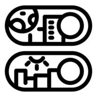 Day and night mode switch button for user interface design vector