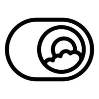 Toggle switch button showing cloudy day turning into sunny day vector