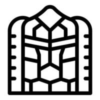 Backpack with ergonomic back support system icon vector