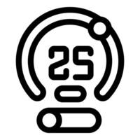 Digital timer showing twenty five minutes cooking time left icon vector