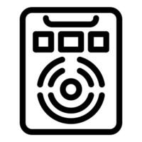 Smartphone showing fingerprint scanner for security access icon vector