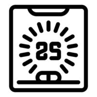 Smartphone showing loading status icon with circular progress bar vector