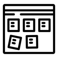 Website design showing content management system interface vector