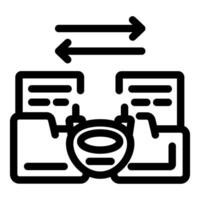Decentralized database synchronization system icon vector