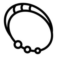 Bracelet with three stones drawing on white background vector