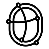 Abstract icon representing global connections and data transfer vector