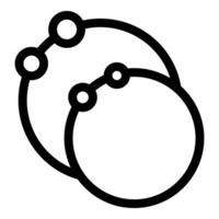 Abstract shape connecting circles with dots symbolizing network vector