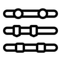 Set of three different loading bars with different stages of completion vector