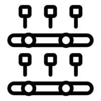 Icon of settings sliders representing options and customization vector