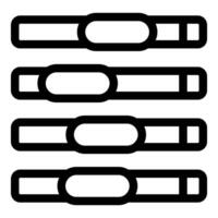 Set of slider bars adjusting settings with round buttons vector